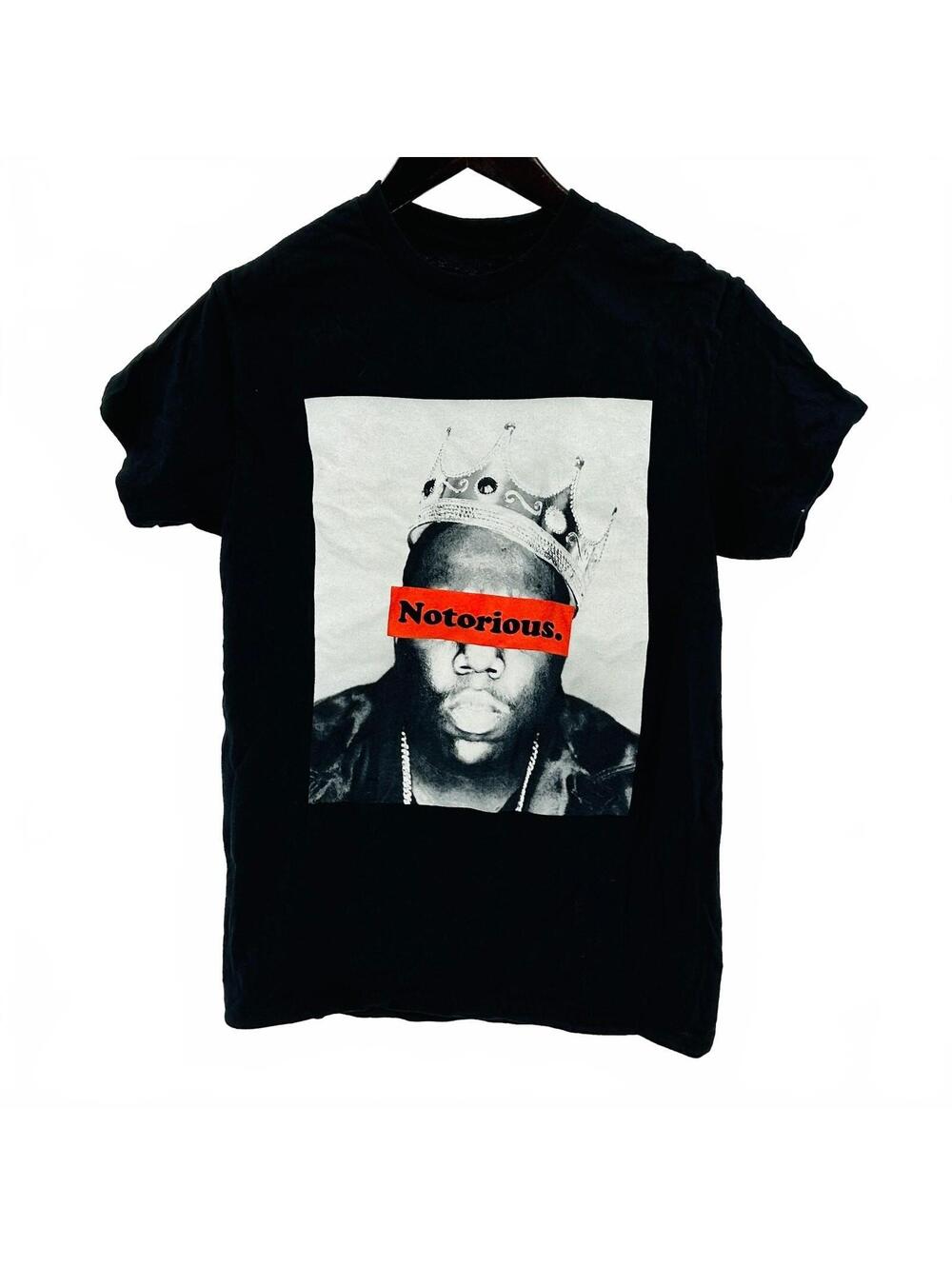 Retro The Notorious B.I.G. Rap Tee Black Graphic T-Shirt